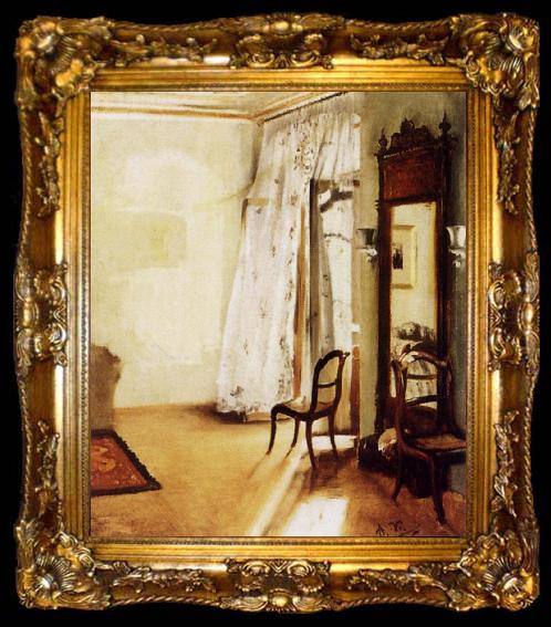 framed  Adolf Friedrich Erdmann Menzel The Balcony Room, ta009-2